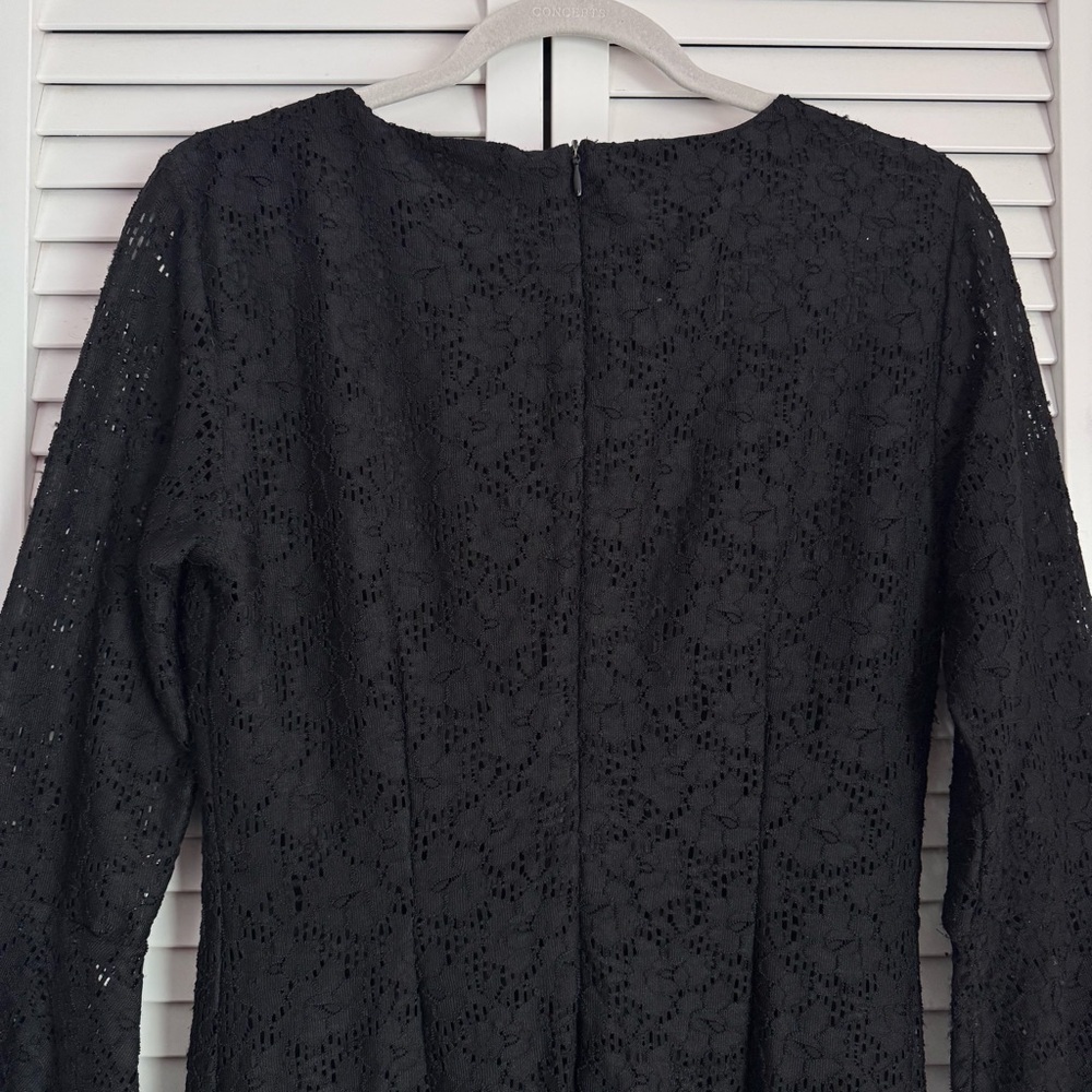 Desigual Vermond Lace Dress Floral Embroidery Bell Sleeve Black Size 40 Medium - Picture 12 of 14
